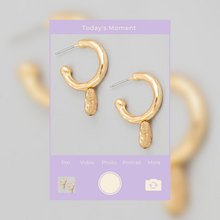 Load image into Gallery viewer, Golden Mini | huggie drop earrings - Bumble By ColeyB.
